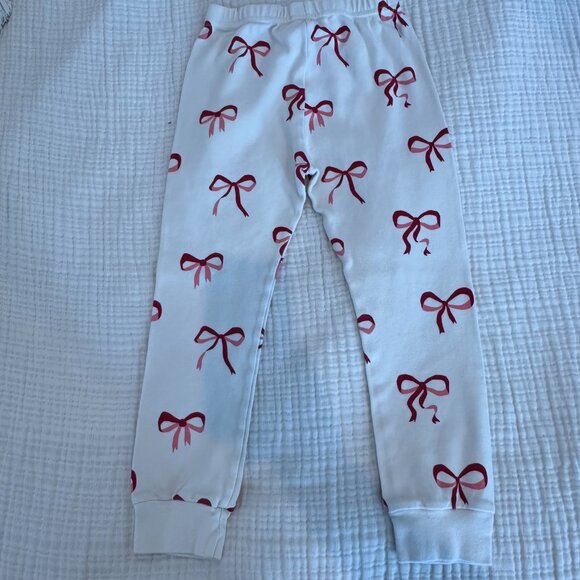 Sleepy Doe Girl's Size 7-8 Bow Print Cotton Jersey Pajama Set - Picture 11 of 14